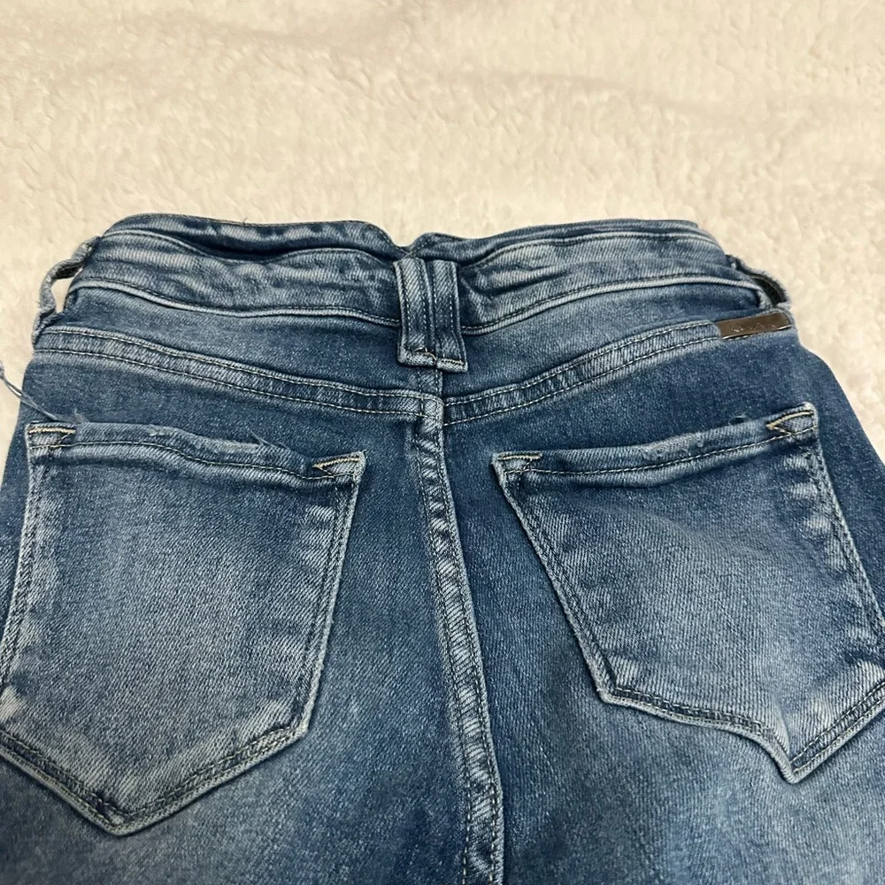 KanCan Flare High Rise Ripped Button Fly Jean - Picture 9 of 16